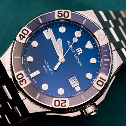 Maurice Lacroix Aikon Venturer 43mm AI6058-SS002-430-2 NEW Blue