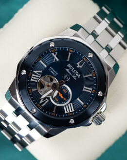 Bulova Marine Star Automatic Open-Heart 98A302 45mm NEW Full Set Warranty 6 years do 05.08.2031 - 2