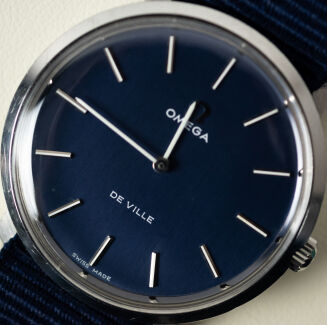 Omega Deville Tool 104 (Blue Dial) Strap NATO + Bracelet - 3