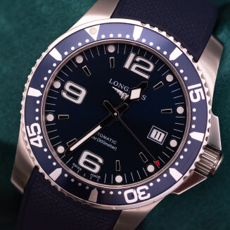 Longines HydroConquest L3.841.4.96.6 2019 r 44mm FV Marża Bransoleta + Guma Full Set - 2