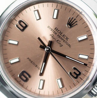 Rolex Air King 14000M Salmon Dial Full Set 34mm Full Set - 6