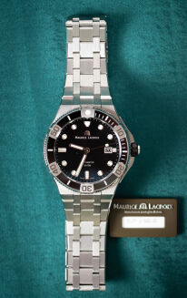 Maurice Lacroix Aikon Venturer 43mm AI6058-SS002-330-2  Czarny NOWY - 7